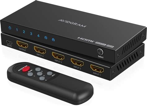 HDMI 2.1 Switch 8K, AVIDGRAM HDMI Switcher 2 in 1 Out, 2 